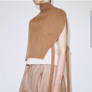 Camel knit neck warmer